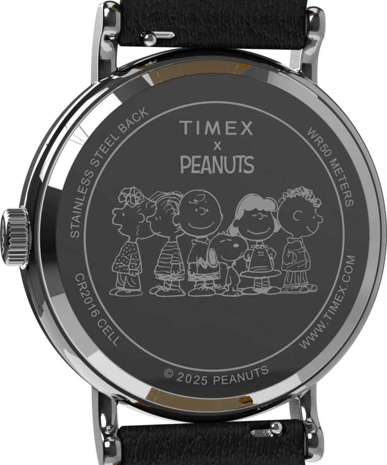Peanuts® x Timex Weekender Pumpkin Dial 40mm Leather Strap Watch