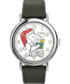 TW2Y12400 Peanuts® x Timex Weekender Holiday Dial 40mm Leather Strap Watch Primary Image