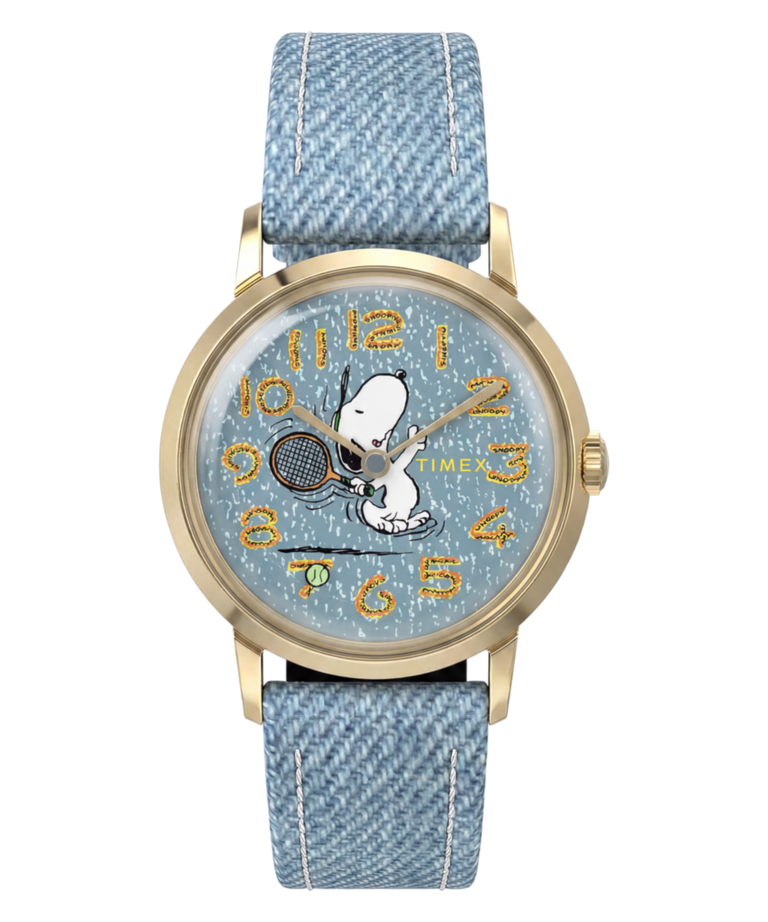 Peanuts® x Timex Marlin® 1965 Reissue Inspired Snoopy Tennis 34mm Peanuts® x Timex Marlin® 1965 Reissue Inspired Snoopy Tennis 34mm