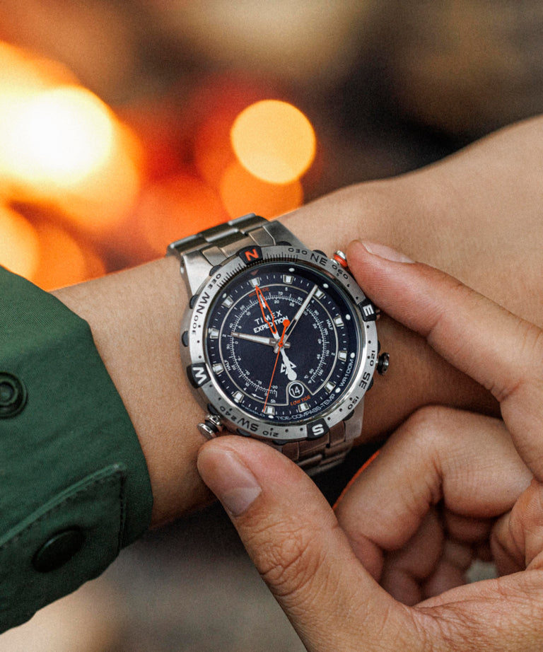 TW2Y12900 Expedition Tide-Temp-Compass 45mm Stainless Steel Bracelet Watch Primary Wrist Image