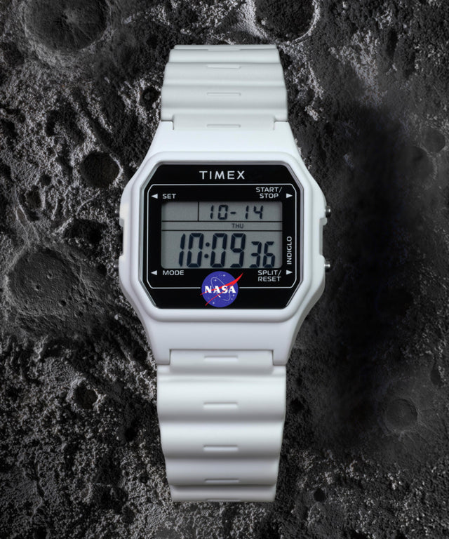 TW2Y13500 Timex Main Street NASA Artemis Digital 36mm Resin Strap Watch Campaign Key Silhouettes (Beauty shots) Image