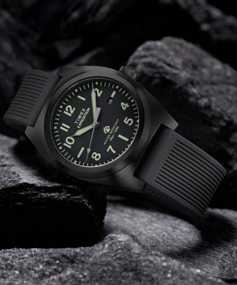 TW2Y18100 Expedition® Capstone 39mm Silicone Strap Watch Campaign Key Silhouettes (Beauty shots) Image