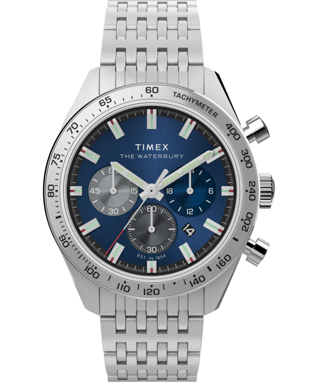 TW2Y18500 Waterbury Traditional Chronograph 41mm Stainless Steel Bracelet Watch  Primary Image