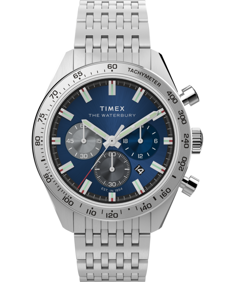 TW2Y18500 Waterbury Traditional Chronograph 41mm Stainless Steel Bracelet Watch  Primary Image