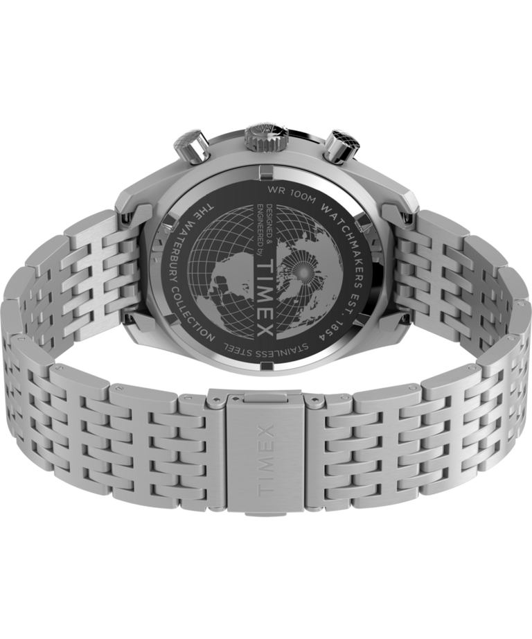TW2Y18500 Waterbury Traditional Chronograph 41mm Stainless Steel Bracelet Watch  Caseback with Attachment Image