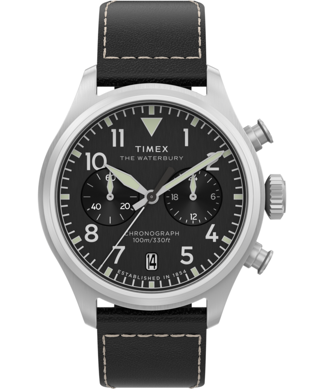 TW2Y19000 Waterbury Ace Chronograph 41mm Leather Strap Watch Primary Image