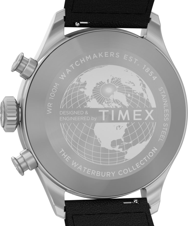TW2Y19000 Waterbury Ace Chronograph 41mm Leather Strap Watch Caseback Image