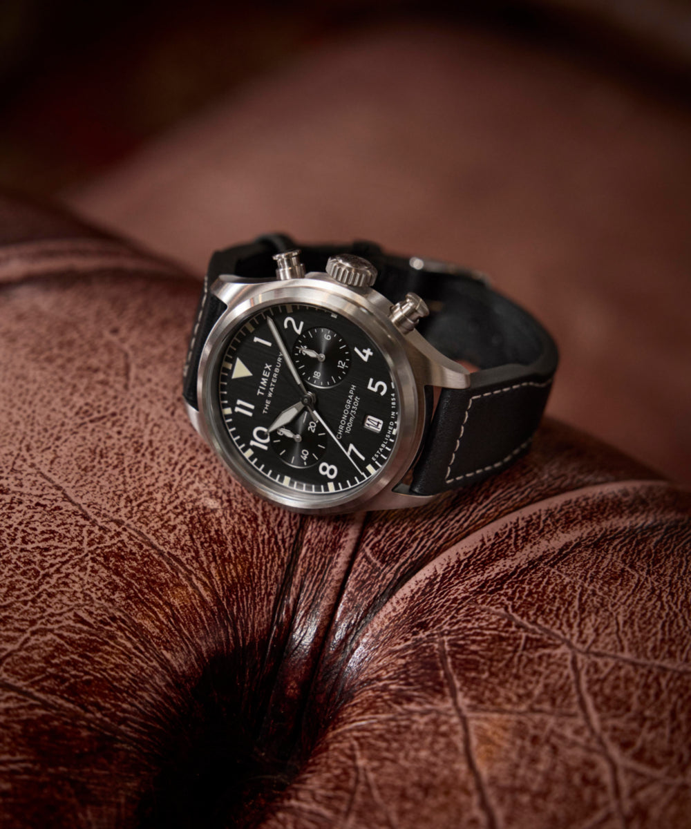 Waterbury Ace Chronograph 41mm Leather Strap Watch - TW2Y19000