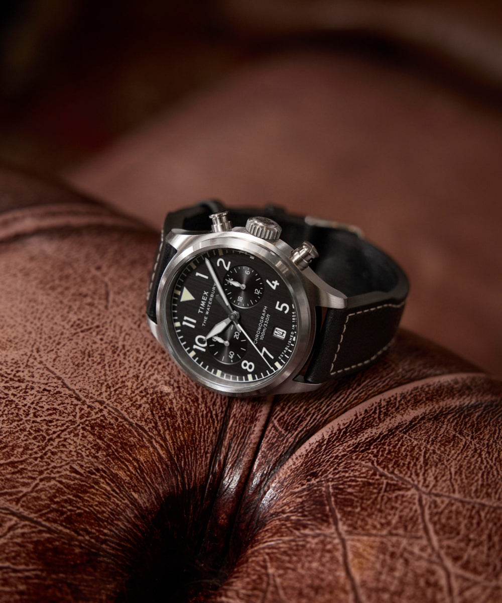 Waterbury Ace Chronograph 41mm Leather Strap Watch - TW2Y19000