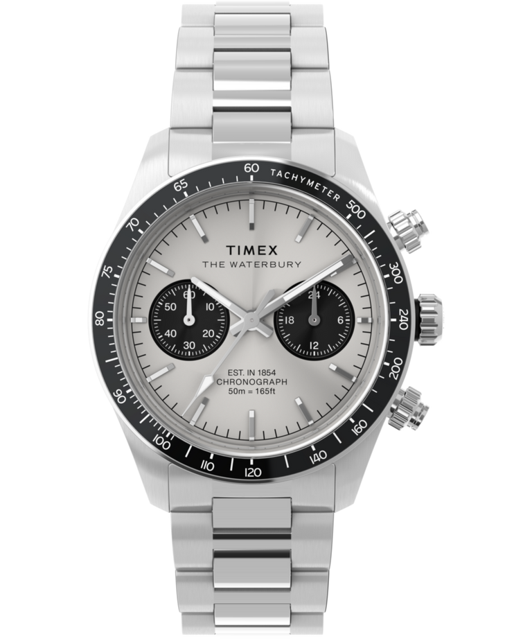 TW2Y19200 Waterbury Heritage Chronograph 39mm Stainless Steel Bracelet Watch   Primary Image