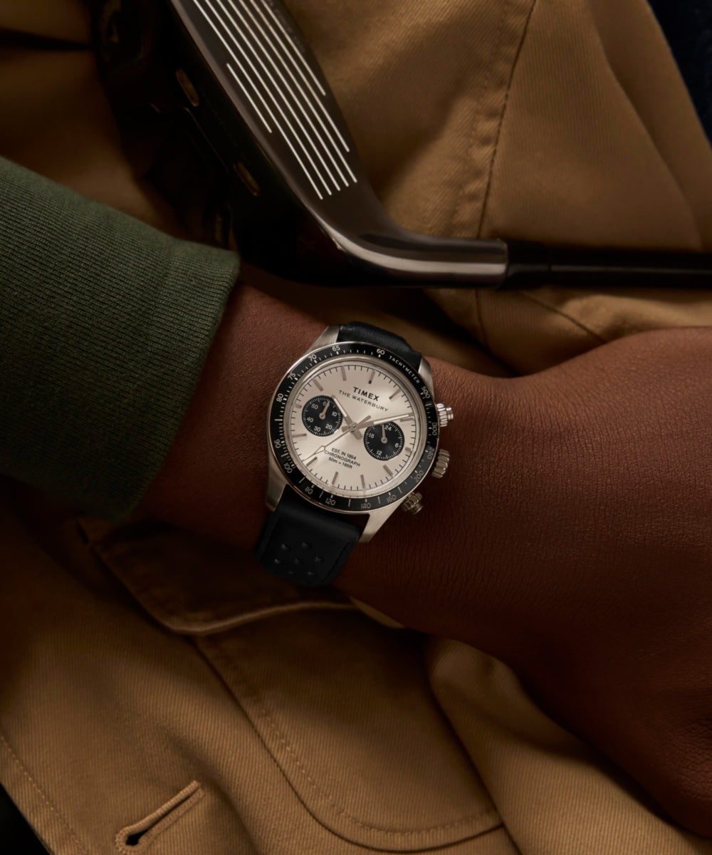 Waterbury Heritage Chronograph 39mm Leather Strap Watch