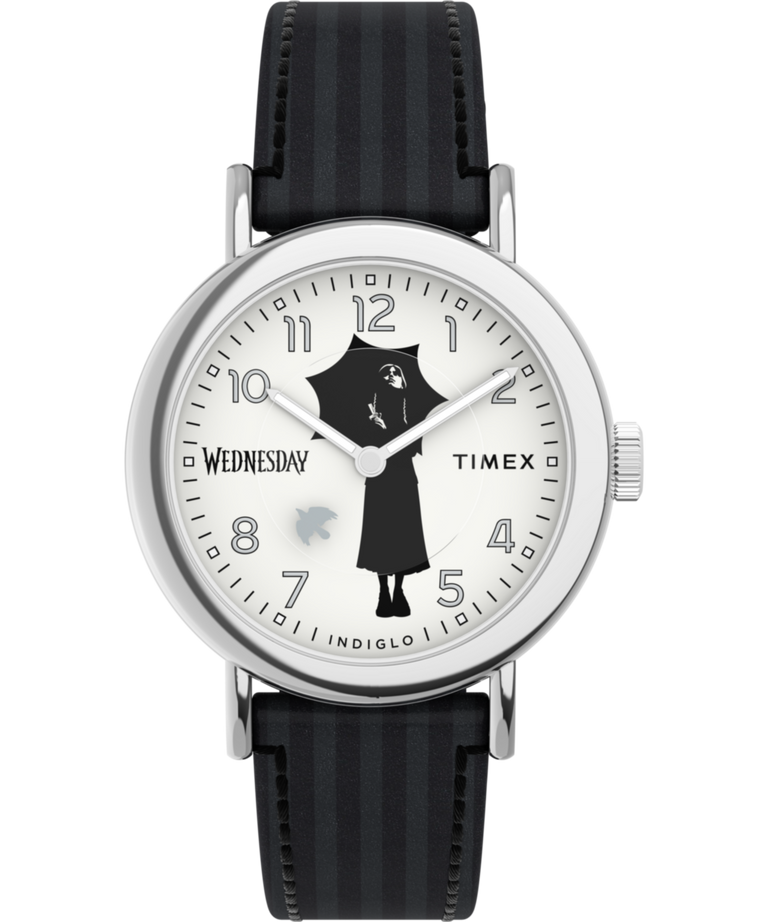 Timex x Wednesday Weekender 37mm Leather Strap Watch TW2Y19400