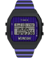 TW2Y19500 Timex x Wednesday T80 36mm Stainless Steel Black and Purple Expansion Band Watch Primary Image