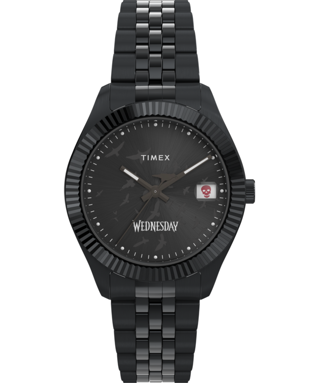 TW2Y19600 Timex x Wednesday Timex Legacy 36mm Stainless Steel Bracelet Watch Primary Image