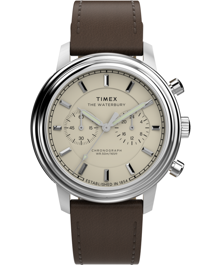 TW2Y23500 Waterbury Metropolitan Chronograph 41mm Leather Strap Watch  Primary Image