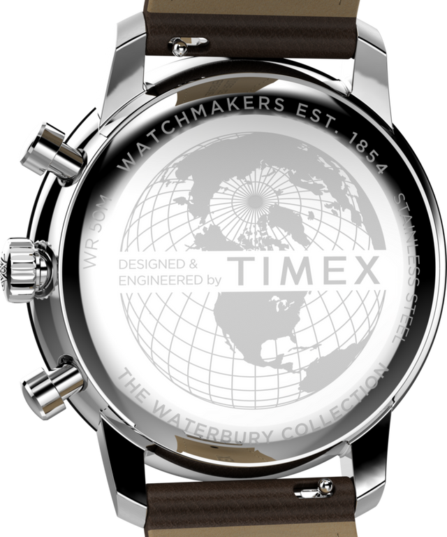 TW2Y23500 Waterbury Metropolitan Chronograph 41mm Leather Strap Watch  Caseback Image