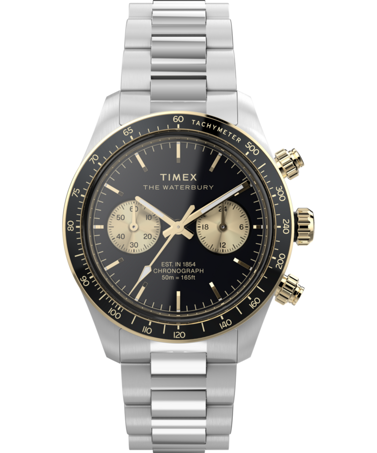 TW2Y24000 Waterbury Heritage Chronograph 39mm Stainless Steel Bracelet Watch   Primary Image