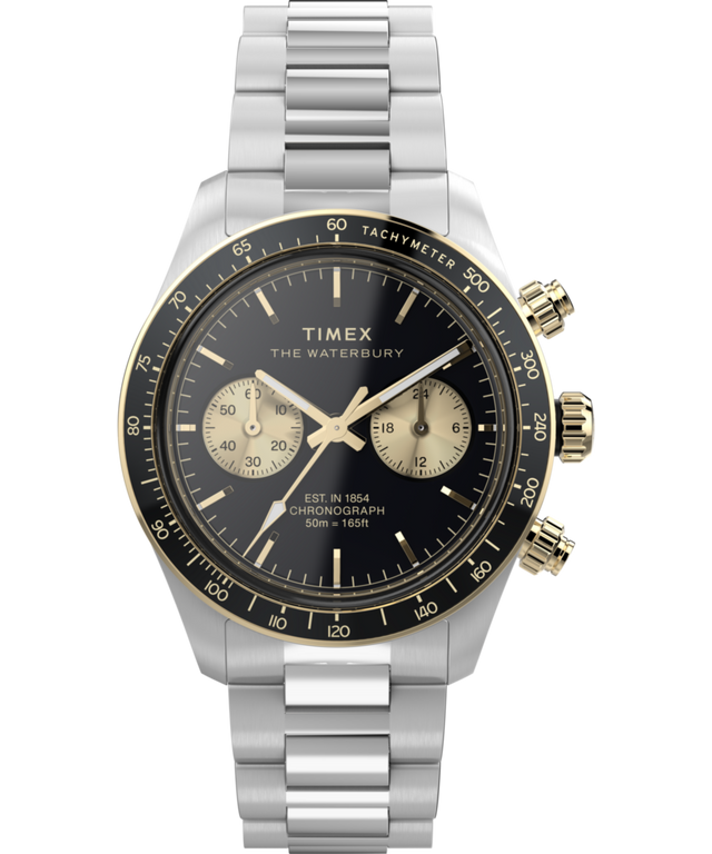 TW2Y24000 Waterbury Heritage Chronograph 39mm Stainless Steel Bracelet Watch   Primary Image