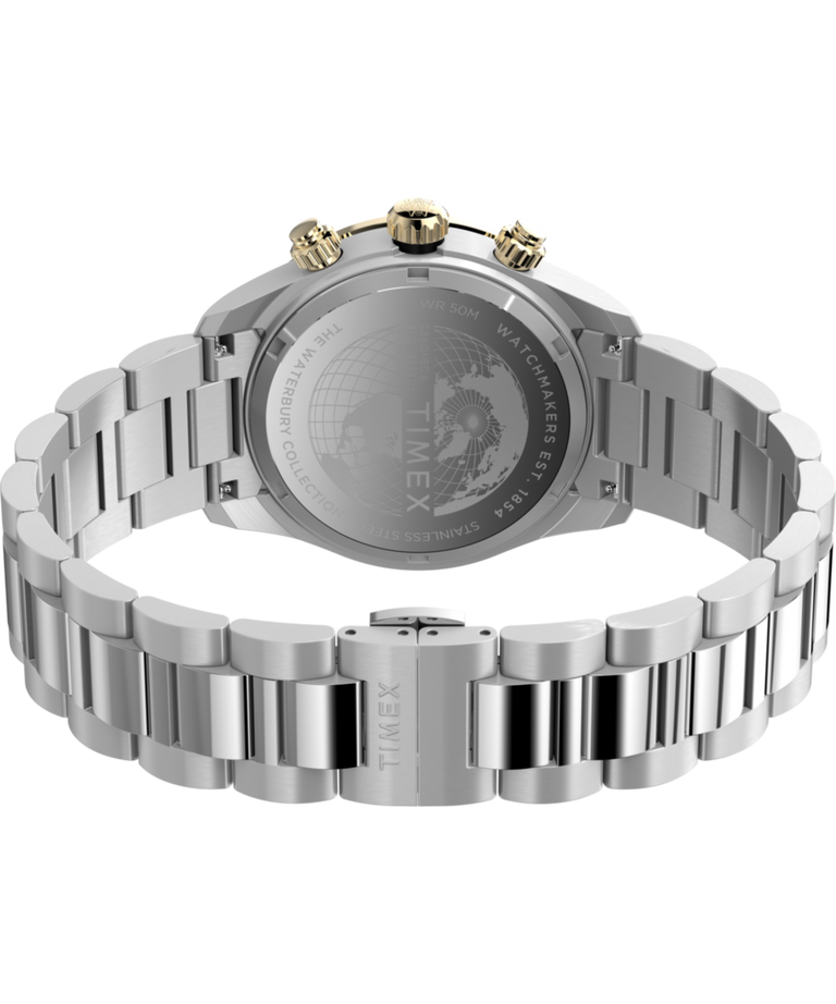 TW2Y24000 Waterbury Heritage Chronograph 39mm Stainless Steel Bracelet Watch   Caseback with Attachment Image
