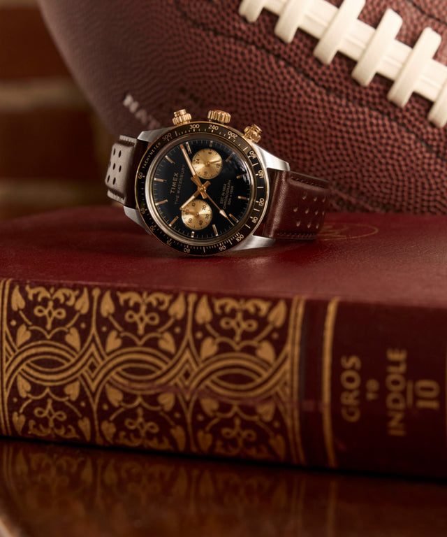 TW2Y24100 Waterbury Heritage Chronograph 39mm Leather Strap Watch  Campaign Key Silhouettes (Beauty shots) Image