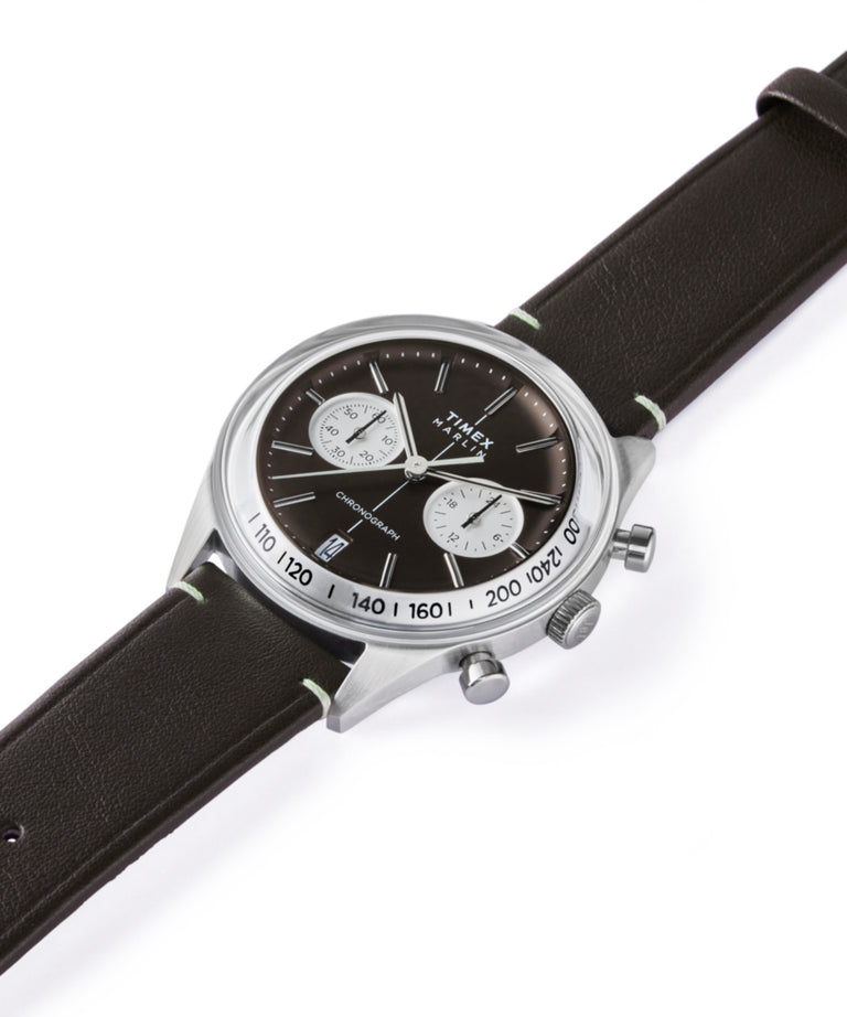 TW2Y24700 Marlin® Jet Quartz Chronograph 40mm Leather Strap Watch Campaign Key Silhouettes (Beauty shots) Image