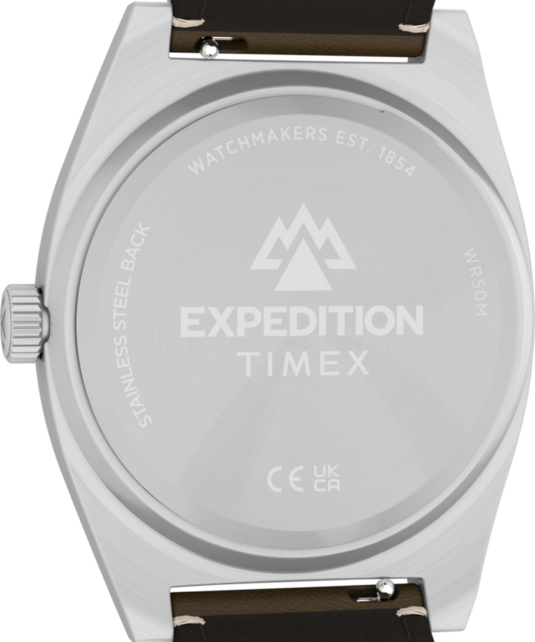 TW2Y30600 Expedition® Capstone 39mm Eco-Friendly Leather Strap Watch  Caseback Image