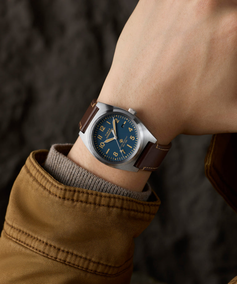 TW2Y30600 Expedition® Capstone 39mm Eco-Friendly Leather Strap Watch  Primary Wrist Image