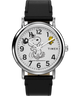 TW2Y31000 Timex x Peanuts® Weekender Snoopy Dancing 38mm Leather Strap Watch Primary Image