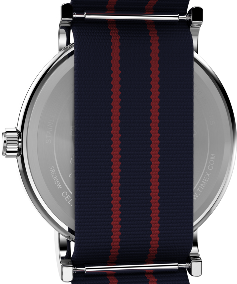 TW2Y31100 Timex x Peanuts® Weekender Joe Cool 38mm Fabric Strap Watch Caseback Image