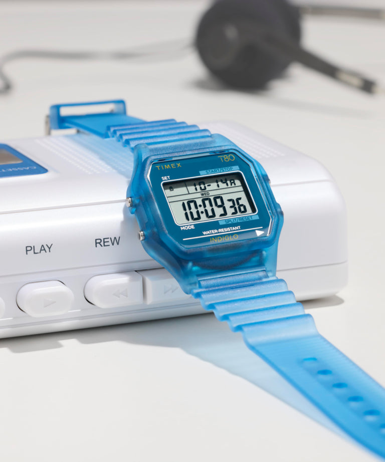 TW2Y34200 Timex T80 34mm Resin Strap Watch Campaign Key Silhouettes (Beauty shots) Image