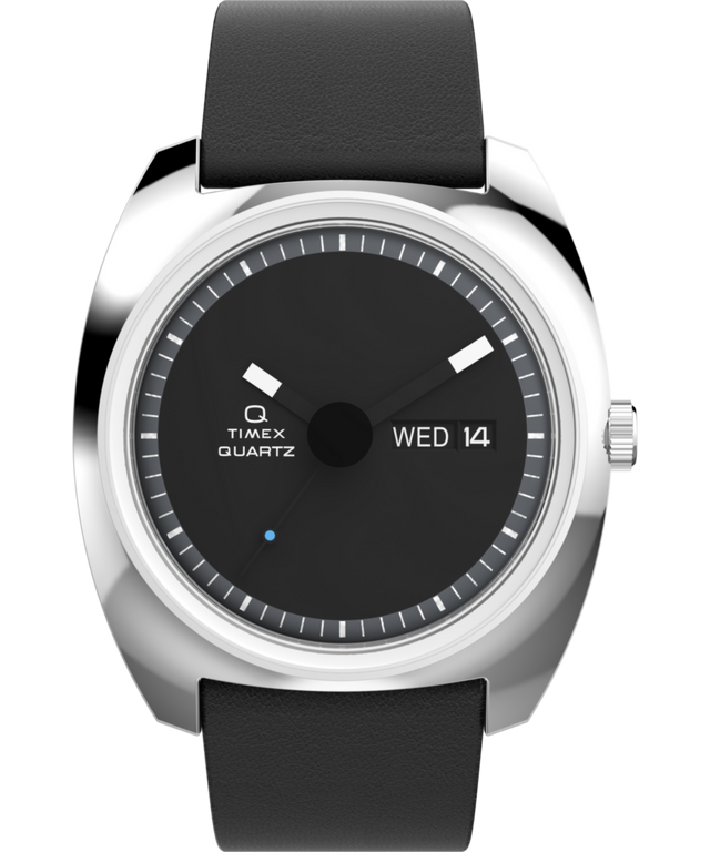 TW2Y34500 Q Timex® 1975 Enigma 37mm Leather Strap Watch Primary Image