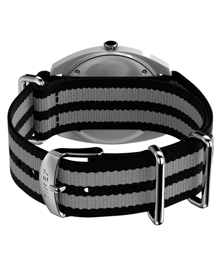 TW2Y34600 Q Timex® 1975 Enigma 37mm Fabric Strap Watch Caseback with Attachment Image