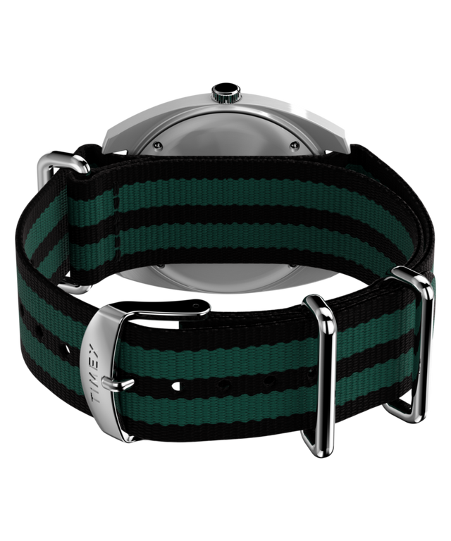 TW2Y34700 Q Timex® 1975 Enigma 37mm Fabric Strap Watch Caseback with Attachment Image