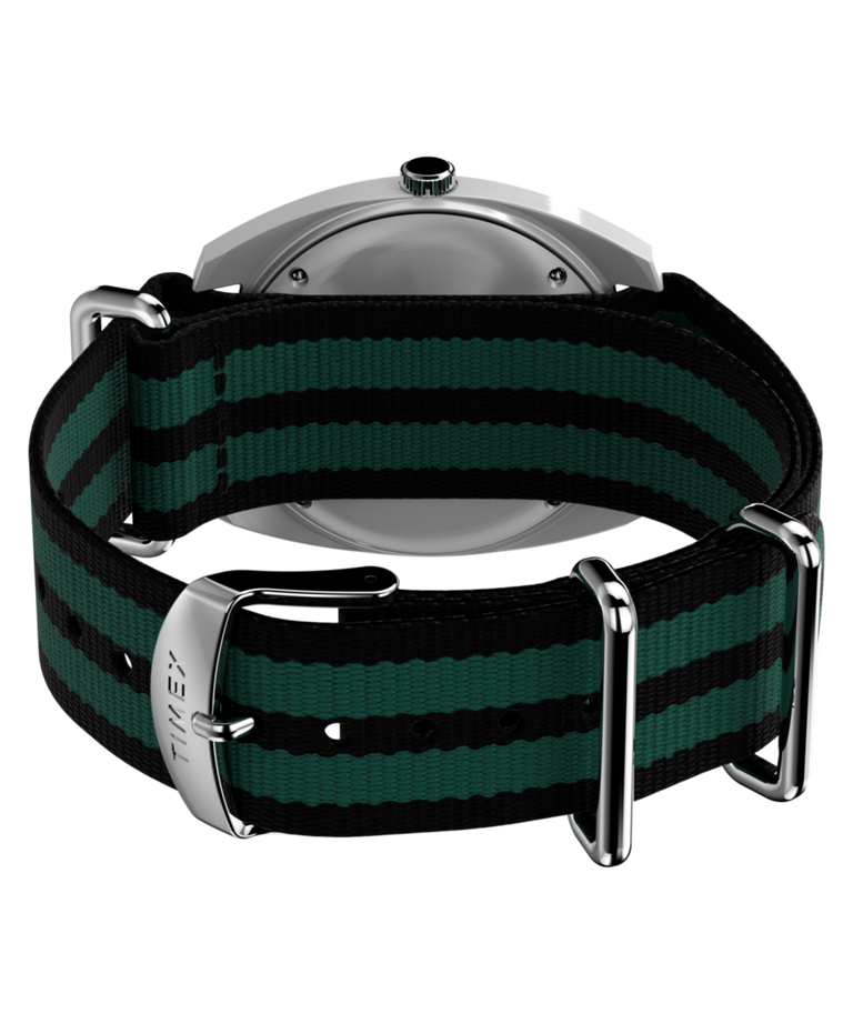 TW2Y34700 Q Timex® 1975 Enigma 37mm Fabric Strap Watch Caseback with Attachment Image