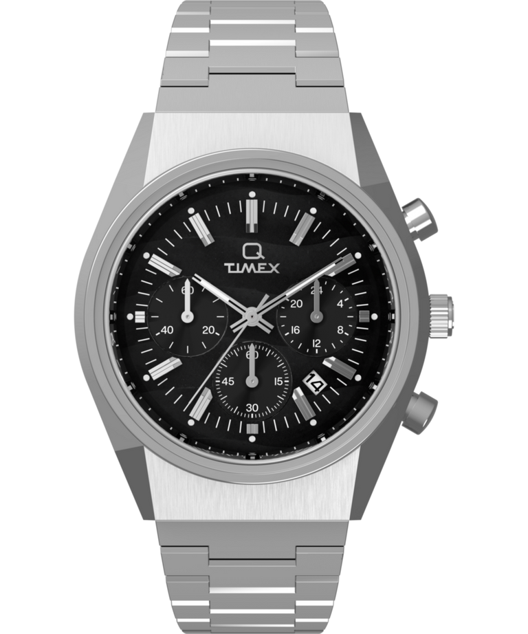 TW2Y34800 Q Timex® Falcon Eye Chronograph 40mm Stainless Steel Bracelet Watch Primary Image
