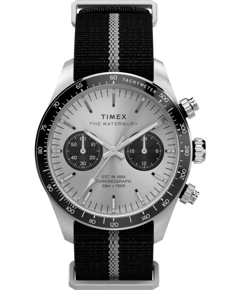 TW2Y35500 Waterbury Heritage Chronograph 39mm Fabric Strap Watch Primary Image
