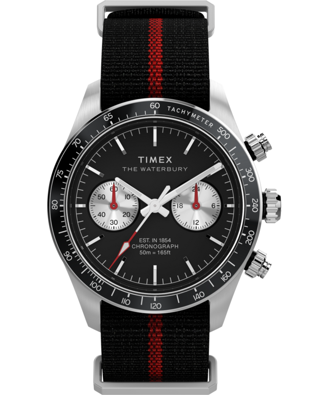 TW2Y38900 Waterbury Heritage Chronograph 39mm Fabric Strap Watch Primary Image