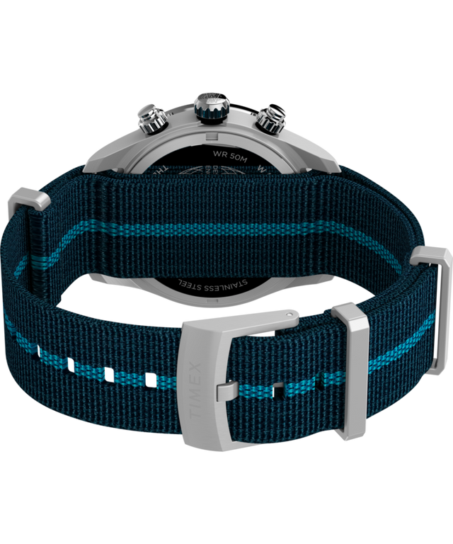 TW2Y39000 Waterbury Heritage Chronograph 39mm Fabric Strap Watch Caseback with Attachment Image