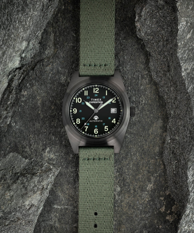 TW2Y39800 Expedition® Capstone Automatic 39mm Eco-Conscious Fabric Strap Watch Campaign Key Silhouettes (Beauty shots) Image