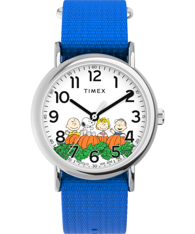 TW2Y44600 Timex x Peanuts Weekender Pumpkin 38mm Fabric Strap Watch Primary Image