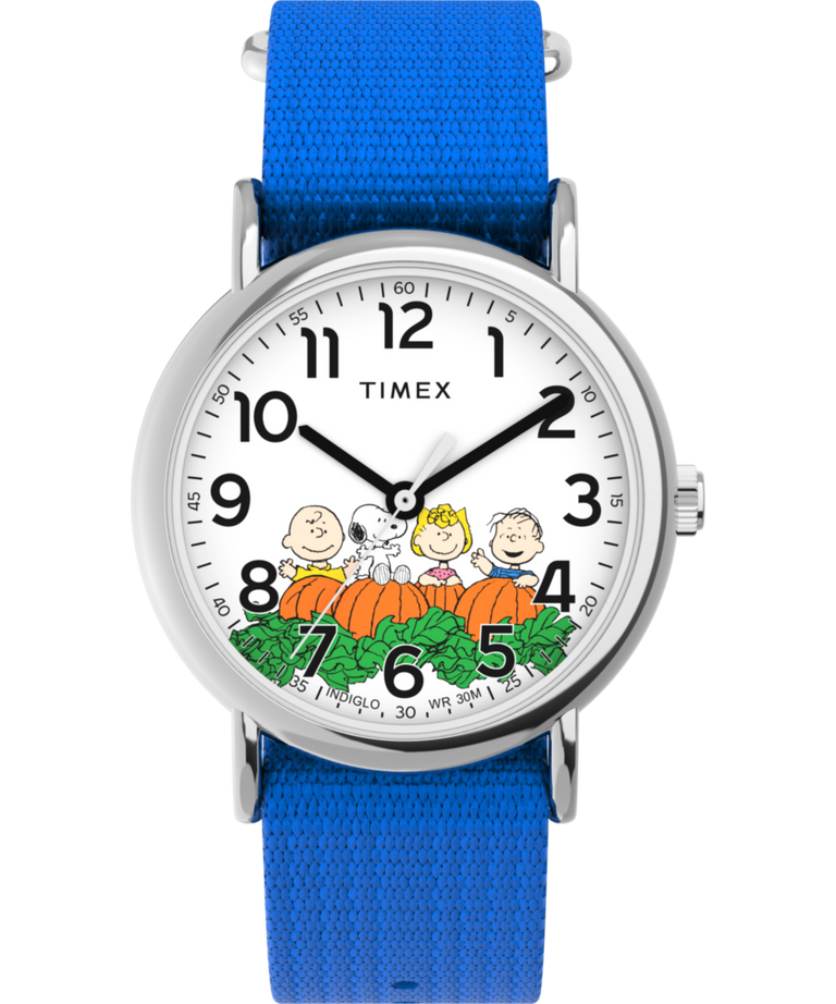 TW2Y44600 Timex x Peanuts Weekender Pumpkin 38mm Fabric Strap Watch Primary Image