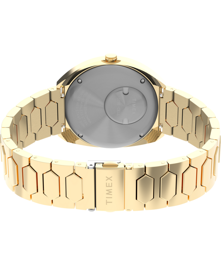TW2Y45200 Q Timex® 1972 Time Machine Reissue 39mm Stainless Steel Bracelet Watch Caseback with Attachment Image