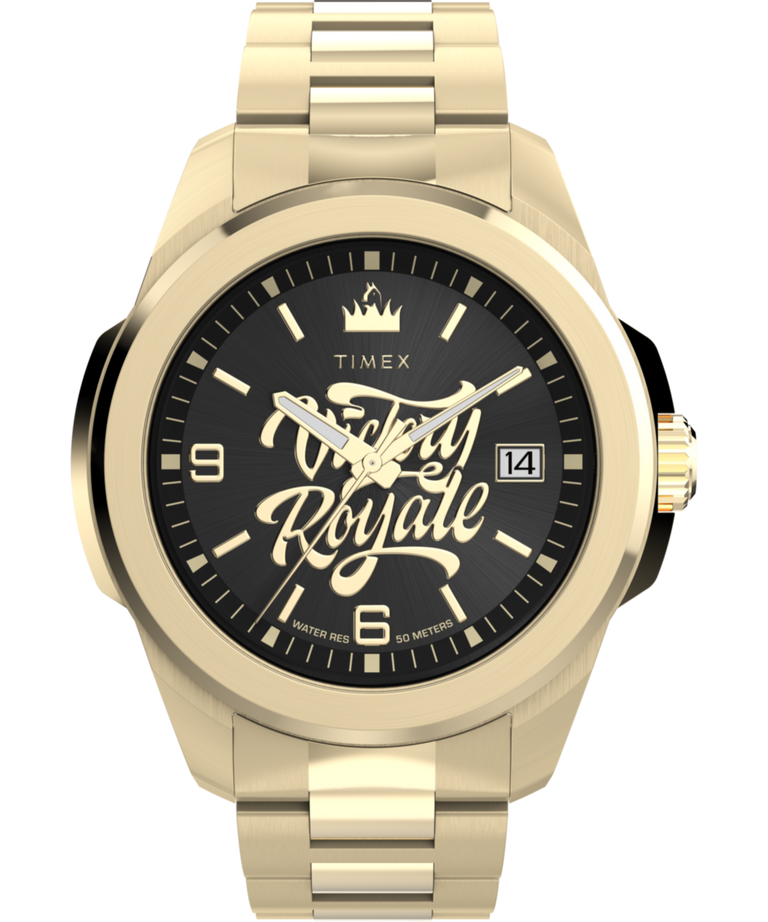 TW2Y47200 Timex x Fortnite Essex 45mm Stainless Steel Bracelet Watch Primary Image