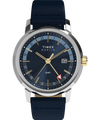 TW2Y47900 Marlin® Quartz GMT 40mm Leather Strap Watch Primary Image