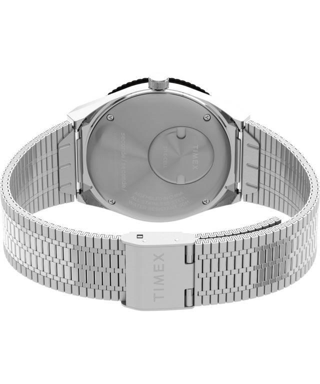 TW2Y48200 Timex x seconde/seconde/ 38mm Stainless Steel Bracelet Watch Caseback with Attachment Image