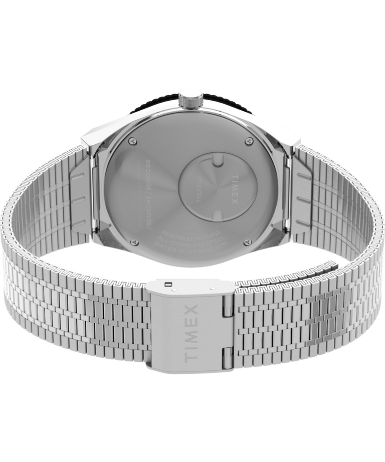 TW2Y48200 Timex x seconde/seconde/ 38mm Stainless Steel Bracelet Watch Caseback with Attachment Image