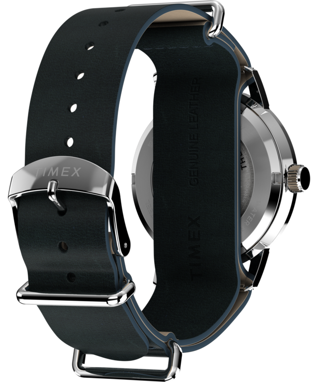 TW2Y50500 Peanuts® x Timex Marlin® Automatic Pickleball 40mm Leather Strap Watch Caseback with Attachment Image