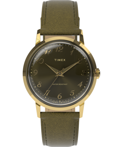 TW2Y51700 Timex x Todd Snyder 34mm Leather Strap Watch Primary Image