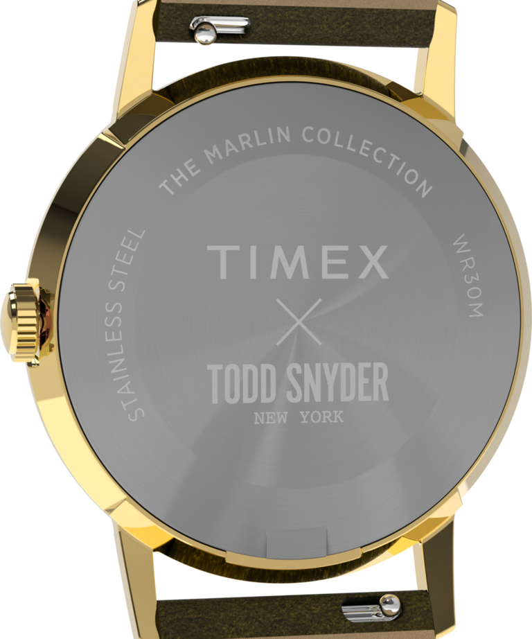 TW2Y51700 Timex x Todd Snyder 34mm Leather Strap Watch Caseback Image