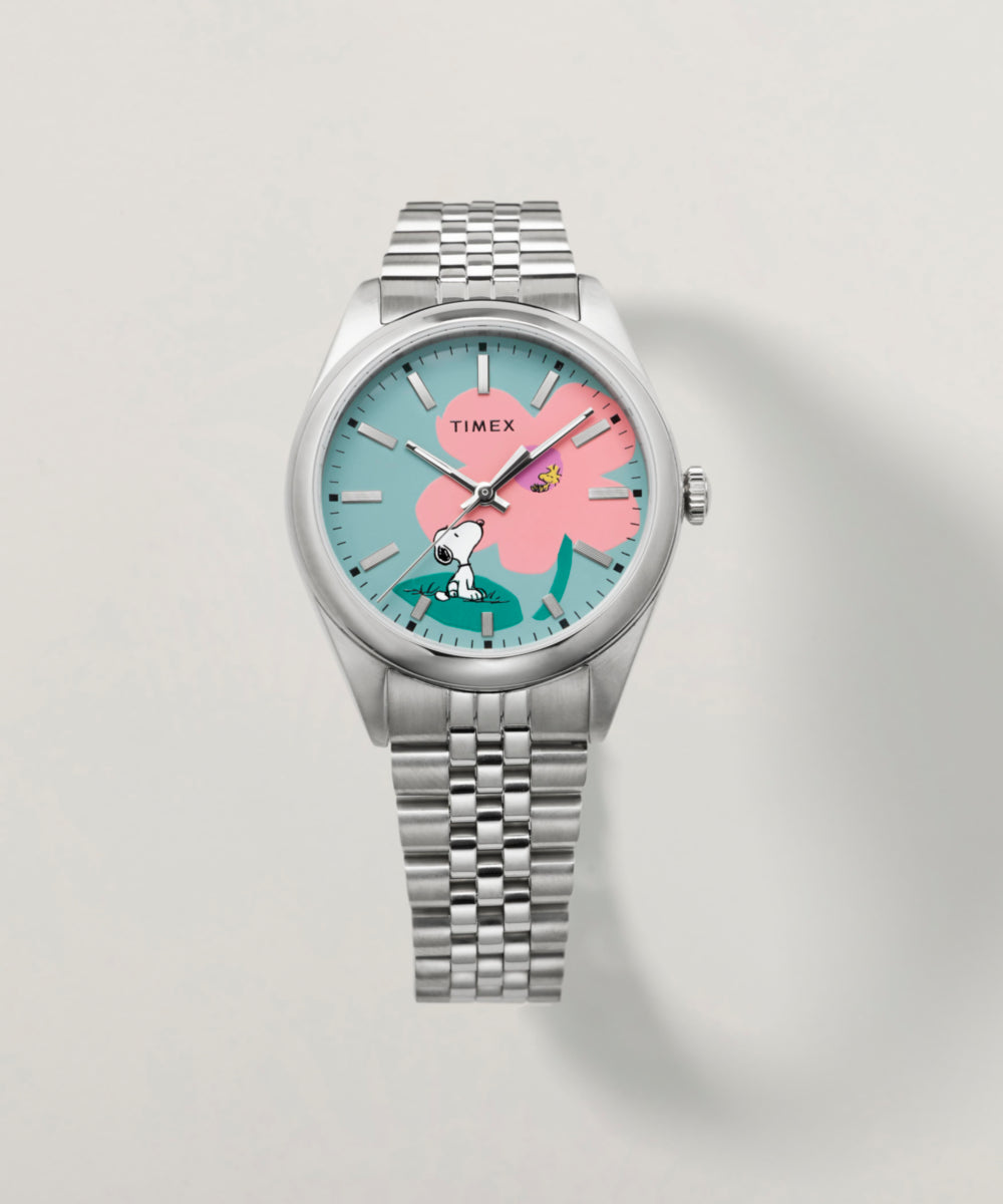 Peanuts® x Timex Legacy Snoopy with Flower Dial 36mm Stainless